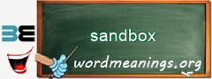 WordMeaning blackboard for sandbox